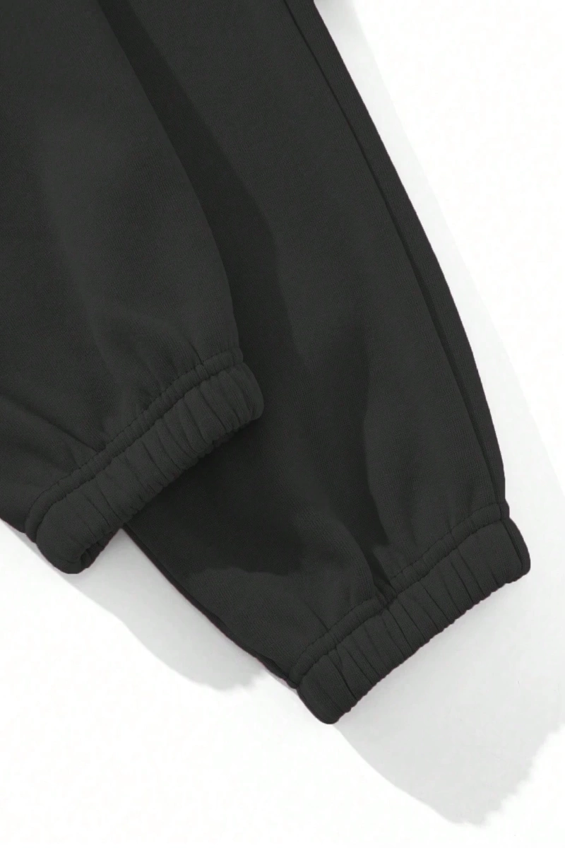 Harfli Grafik Düşük Omuz Sweatshirt ve Eşofman Altı