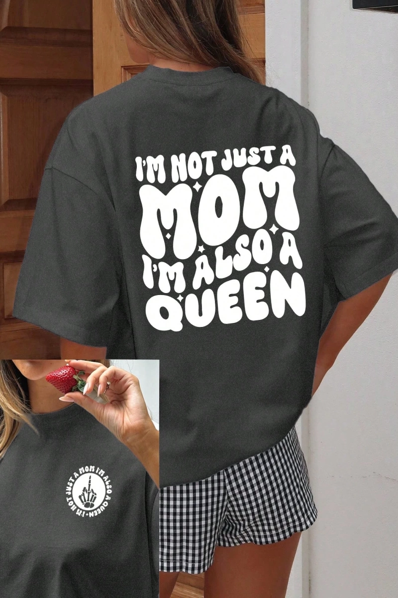 Harfli Grafik Kontrast Raglan Kollu Tişört