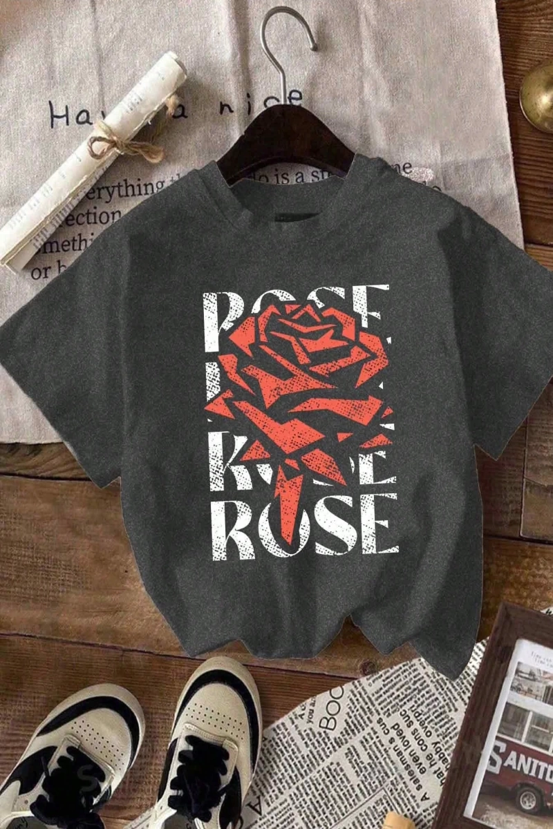 Harfli Grafik Kontrast Raglan Kollu Tişört