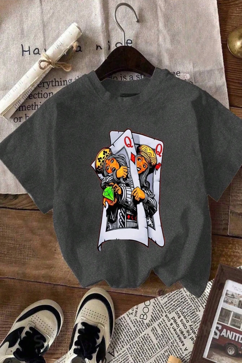 Harfli Grafik Kontrast Raglan Kollu Tişört