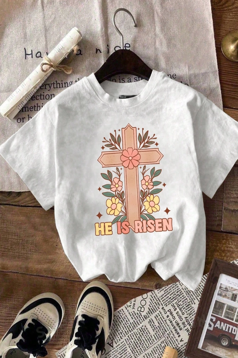 Harfli Grafik Kontrast Raglan Kollu Tişört