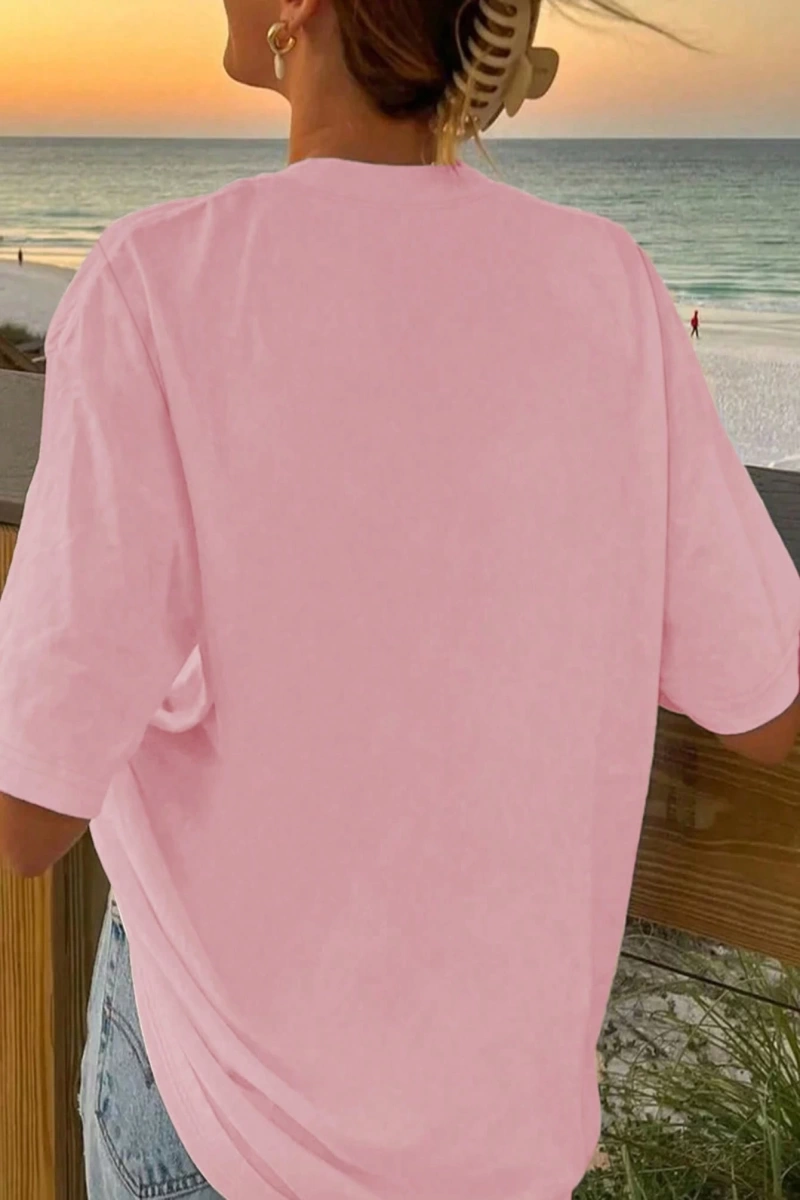 Harfli Grafik Kontrast Raglan Kollu Tişört