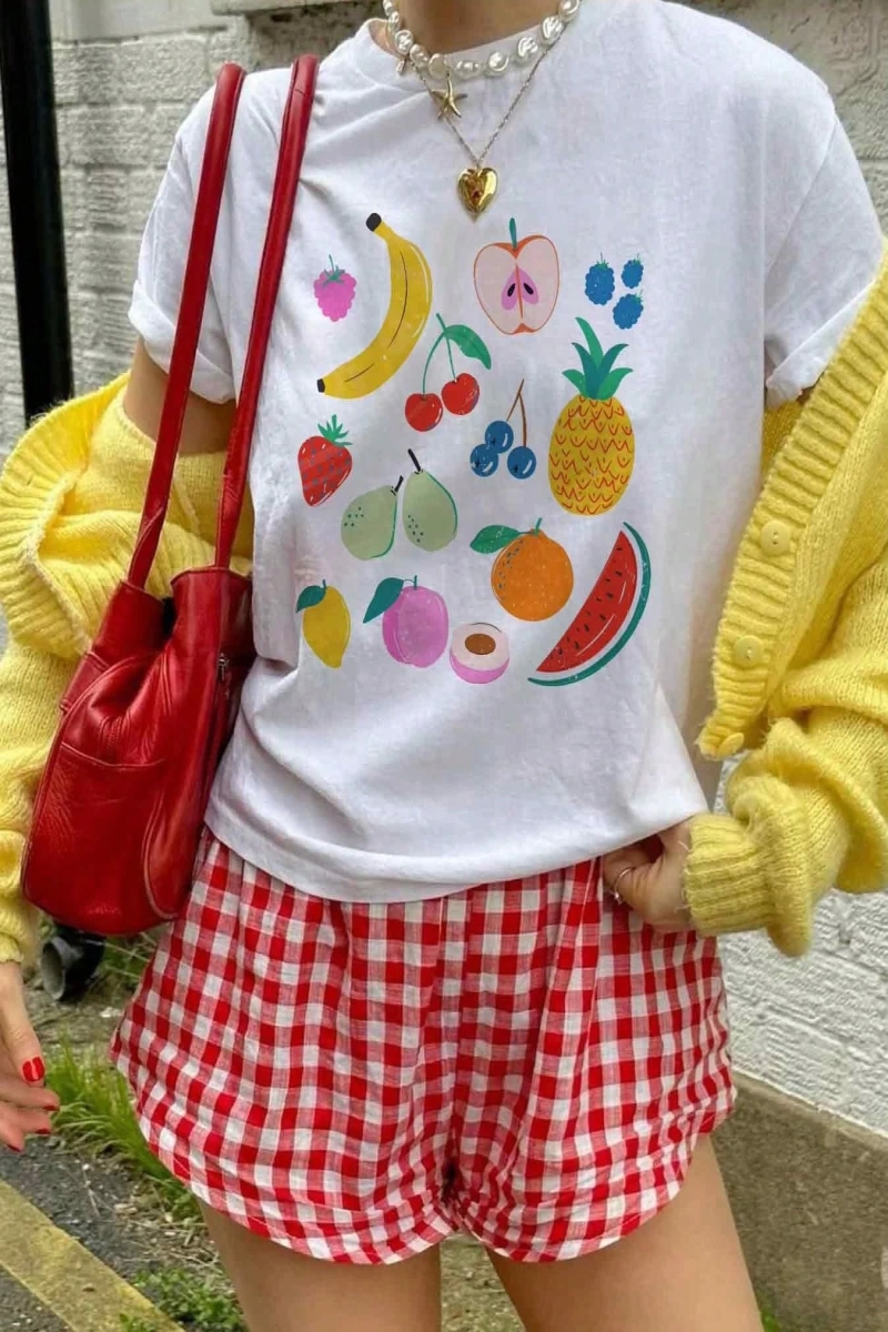 Harfli Grafik Kontrast Raglan Kollu Tişört