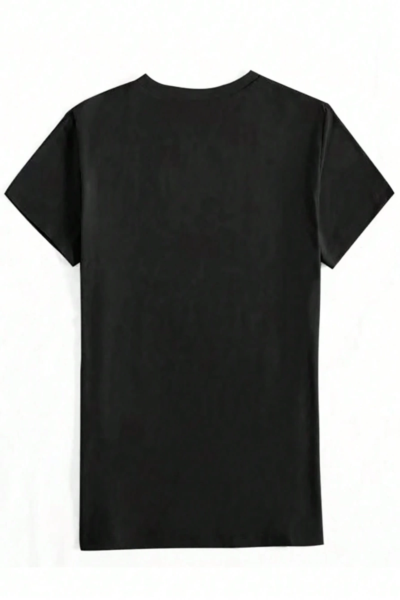 Harfli Grafik Kontrast Raglan Kollu Tişört