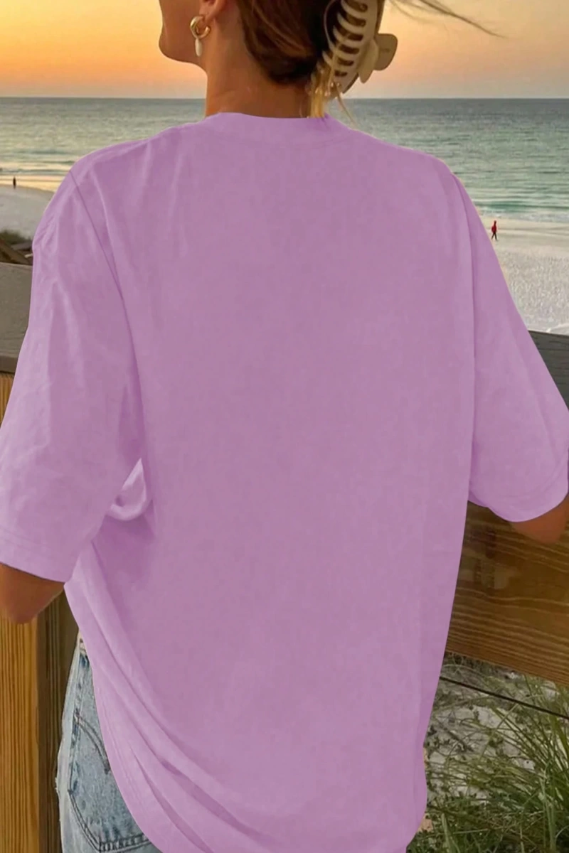 Harfli Grafik Kontrast Raglan Kollu Tişört