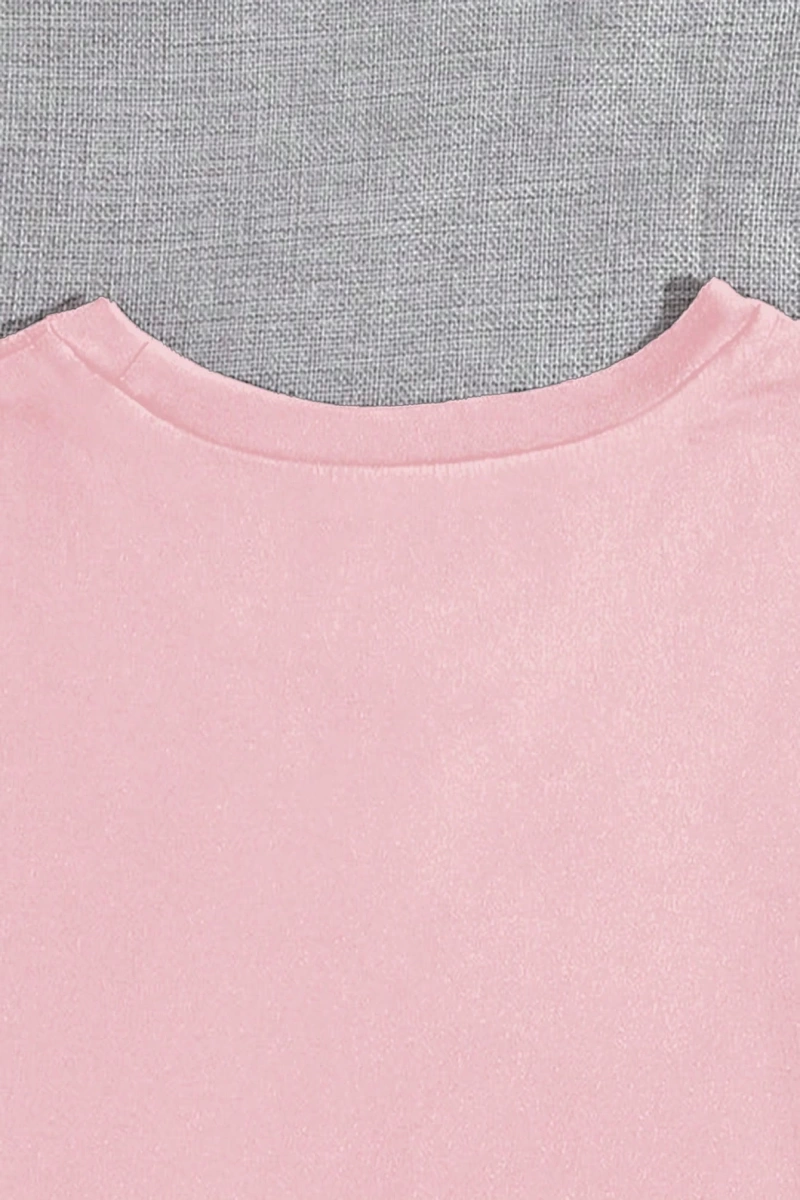 Harfli Grafik Kontrast Raglan Kollu Tişört