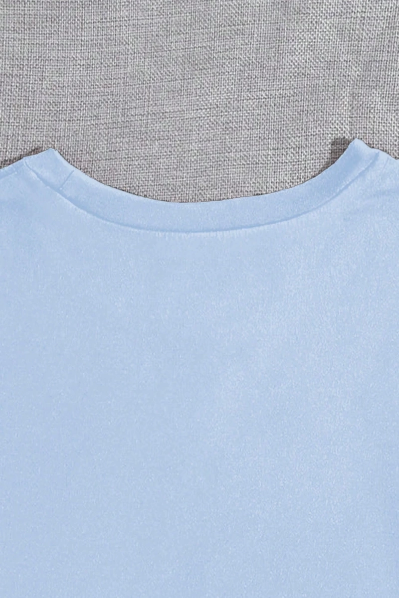 Harfli Grafik Kontrast Raglan Kollu Tişört