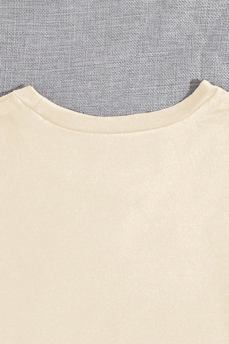 Harfli Grafik Kontrast Raglan Kollu Tişört