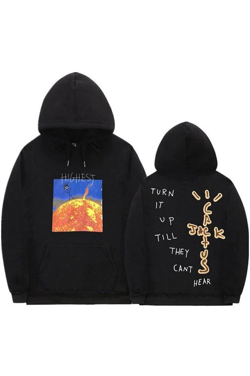 Highest Oversize Sweatshirt Hoodie Siyah