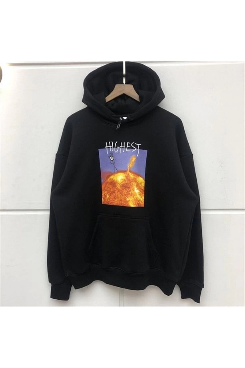 Highest Oversize Sweatshirt Hoodie Siyah