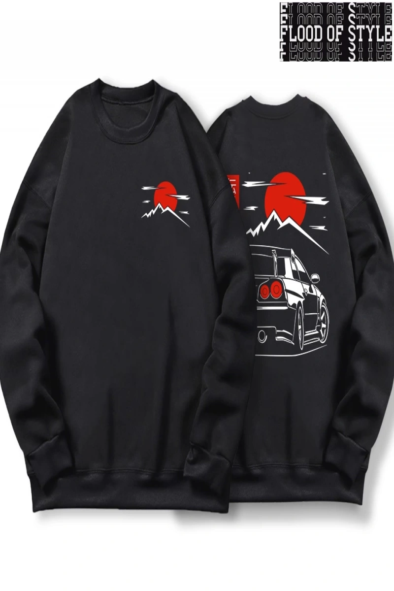 Hip Hop Harajuku Vintage Tarzı  Araba  Kültür Gtr  Gri