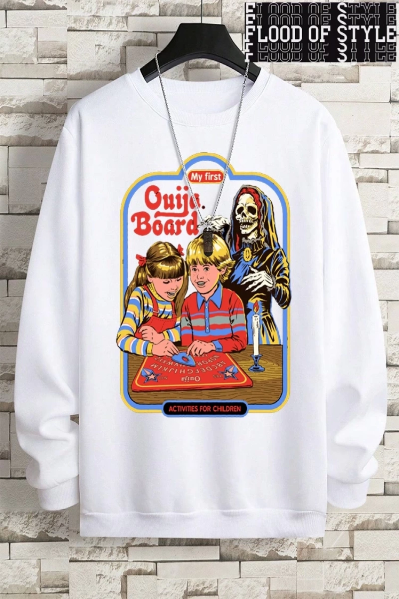 Hip Hop Harajuku Vintage Tarzı  Benim ilk Ouija kurulu baskı  Gri