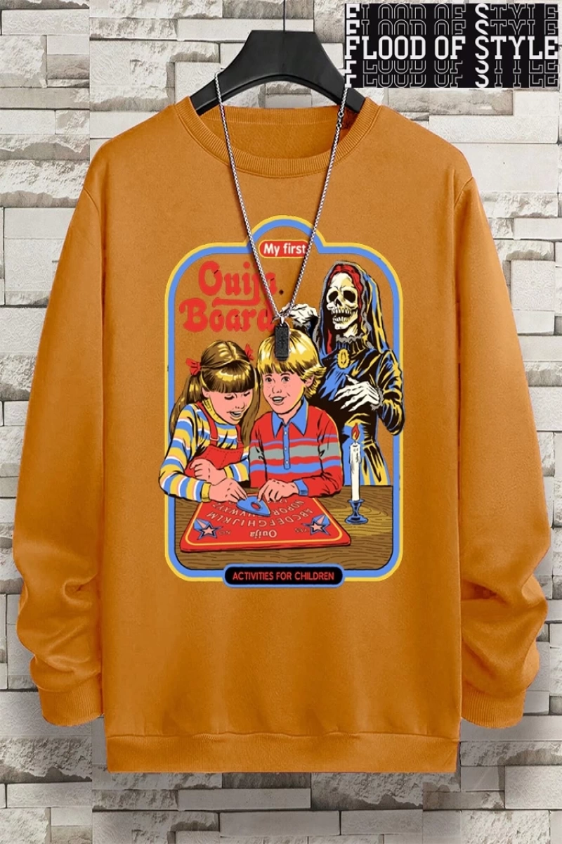 Hip Hop Harajuku Vintage Tarzı  Benim ilk Ouija kurulu baskı  Gri
