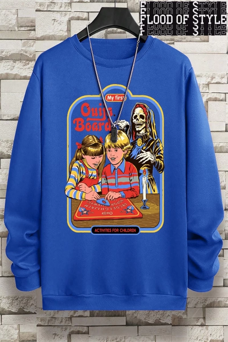 Hip Hop Harajuku Vintage Tarzı  Benim ilk Ouija kurulu baskı  Gri