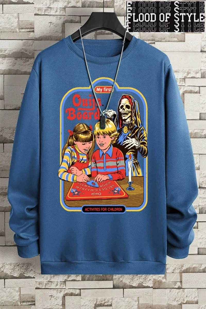 Hip Hop Harajuku Vintage Tarzı  Benim ilk Ouija kurulu baskı  Gri