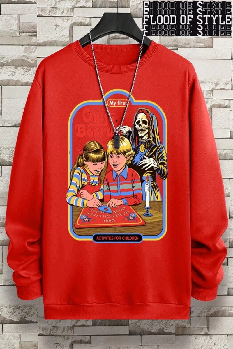 Hip Hop Harajuku Vintage Tarzı  Benim ilk Ouija kurulu baskı  Gri