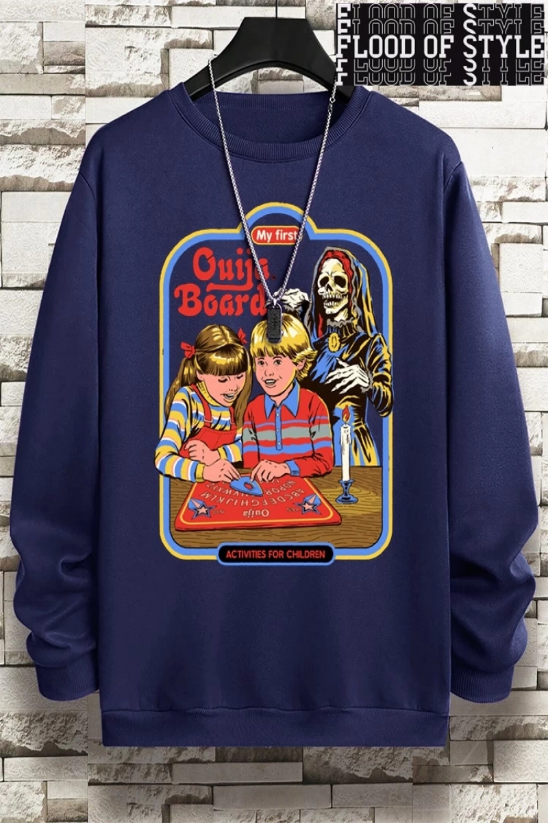 Hip Hop Harajuku Vintage Tarzı  Benim ilk Ouija kurulu baskı  Gri