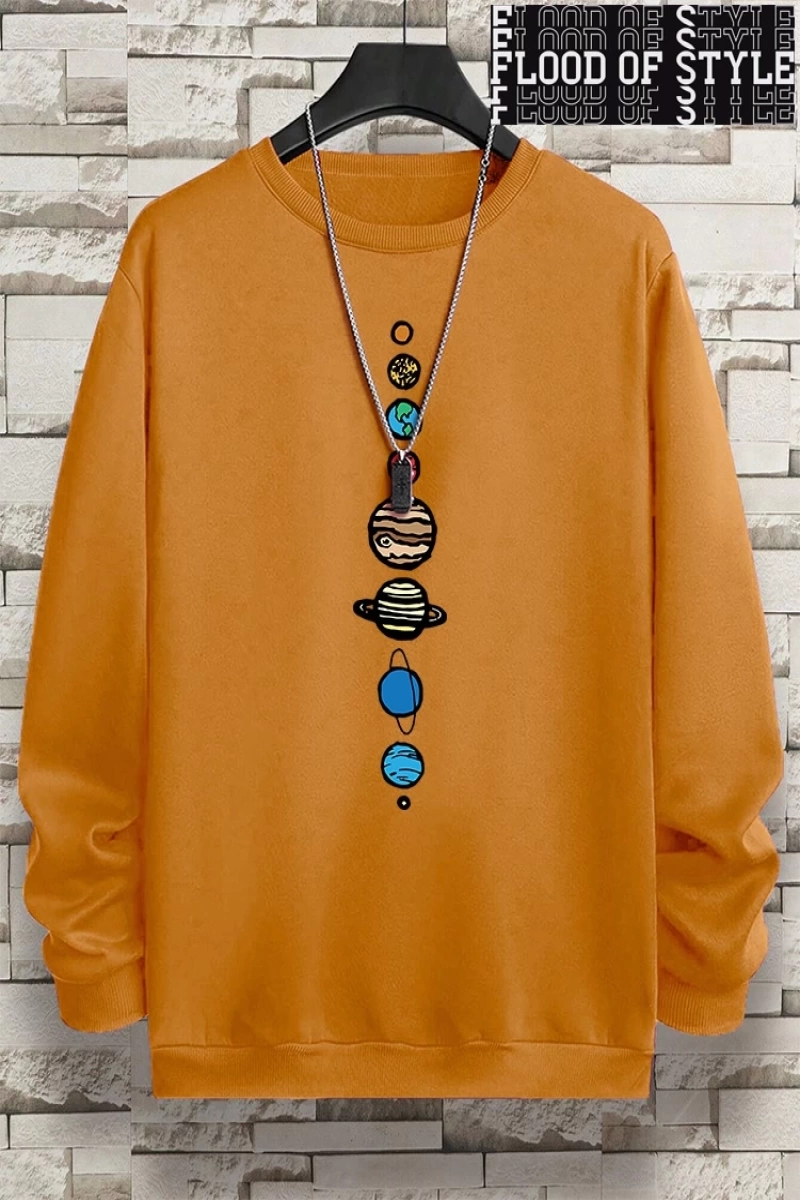 Hip Hop Harajuku Vintage Tarzı  Güneş sistemi  Gri