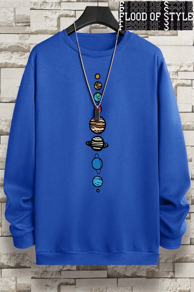Hip Hop Harajuku Vintage Tarzı  Güneş sistemi  Gri