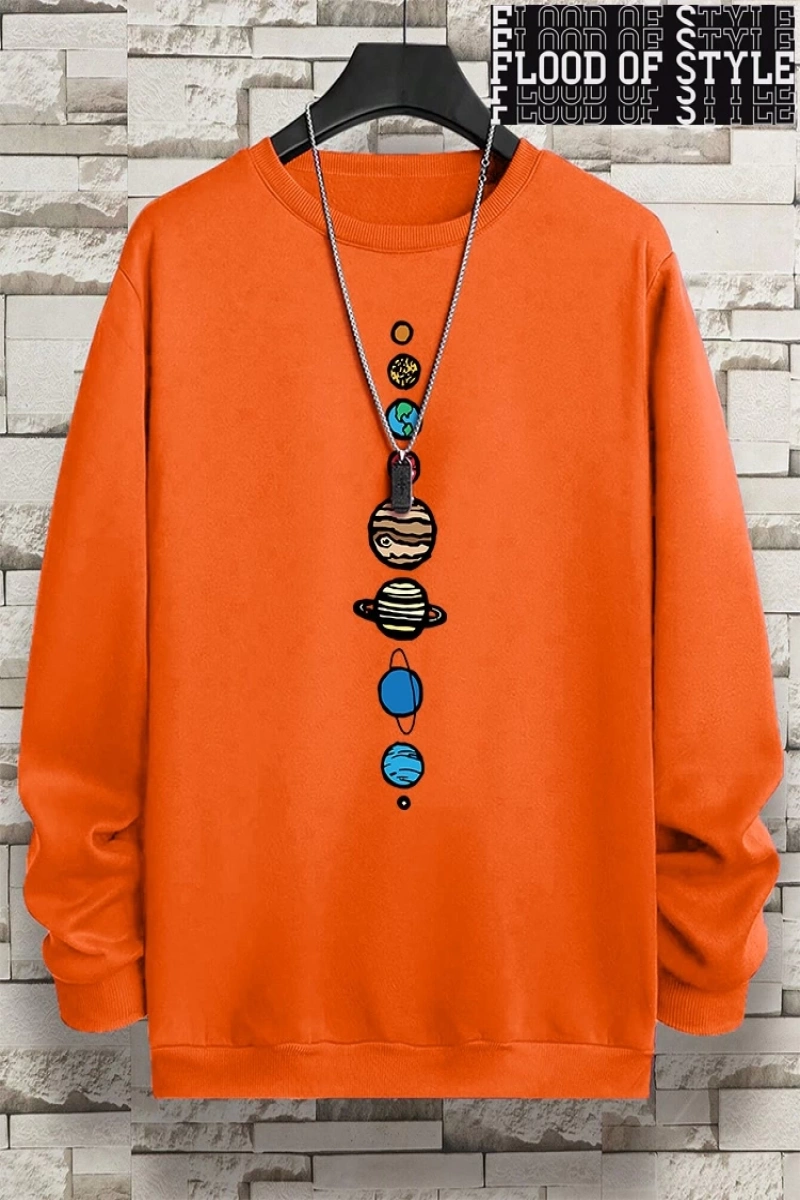 Hip Hop Harajuku Vintage Tarzı  Güneş sistemi  Gri