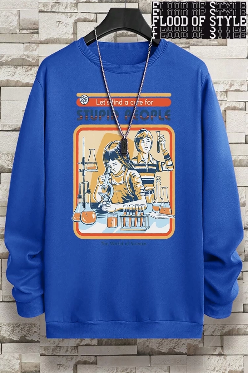 Hip Hop Harajuku Vintage Tarzı  Haydi Aptal İnsanlar İçin Bir Tedavi Bulalım Gri