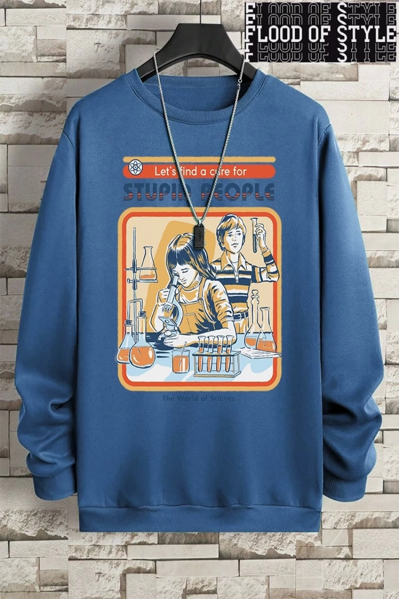 Hip Hop Harajuku Vintage Tarzı  Haydi Aptal İnsanlar İçin Bir Tedavi Bulalım Gri
