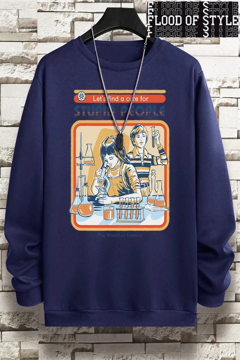 Hip Hop Harajuku Vintage Tarzı  Haydi Aptal İnsanlar İçin Bir Tedavi Bulalım Gri