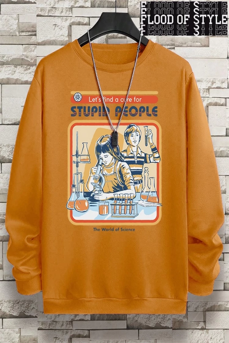 Hip Hop Harajuku Vintage Tarzı  Haydi Aptal İnsanlar İçin Bir Tedavi Bulalım Gri