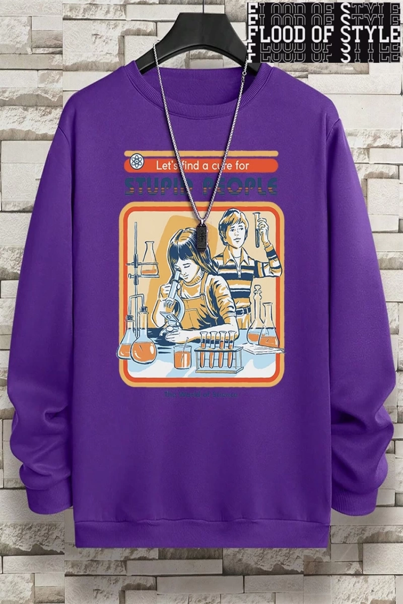 Hip Hop Harajuku Vintage Tarzı  Haydi Aptal İnsanlar İçin Bir Tedavi Bulalım Gri