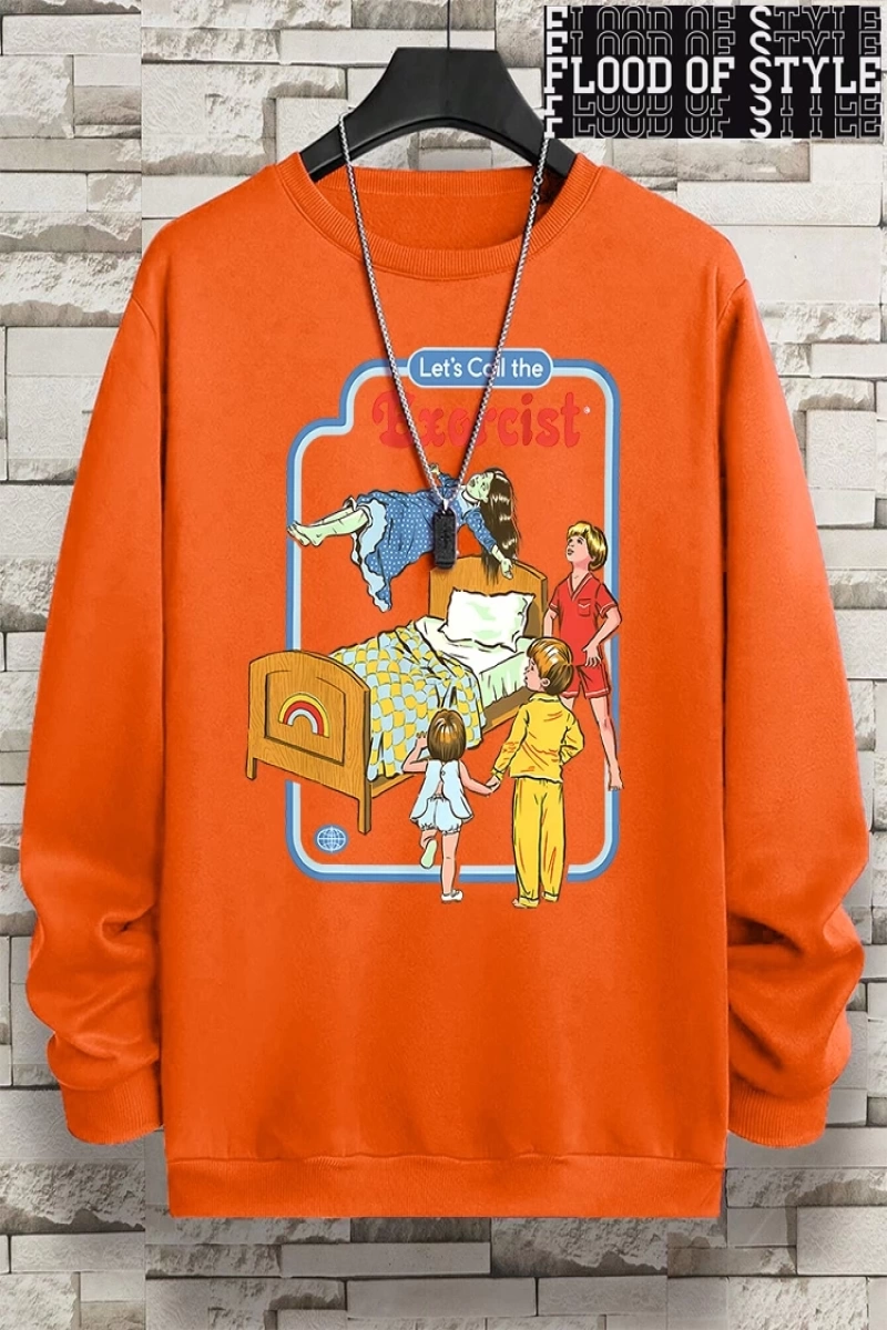 Hip Hop Harajuku Vintage Tarzı  LetS Call The Exorcist  Gri