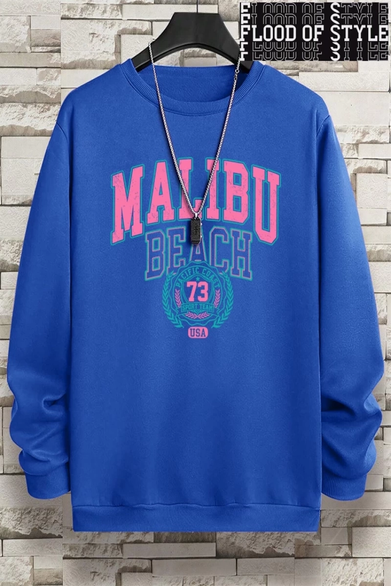 Hip Hop Harajuku Vintage Tarzı  Malibu plaj 79 abd komik  Gri