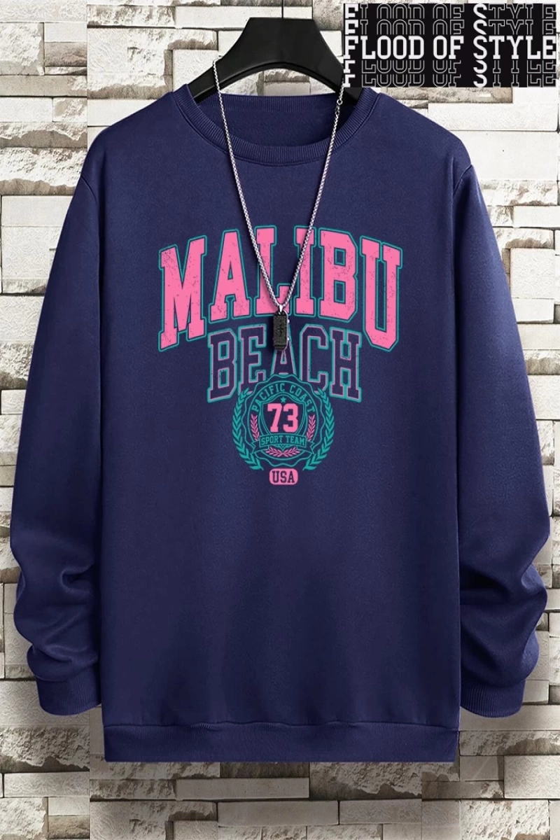 Hip Hop Harajuku Vintage Tarzı  Malibu plaj 79 abd komik  Gri