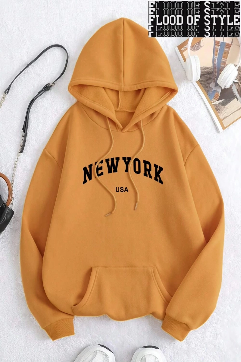Hip Hop Harajuku Vintage Tarzı  New York abd şehir mektup Gri