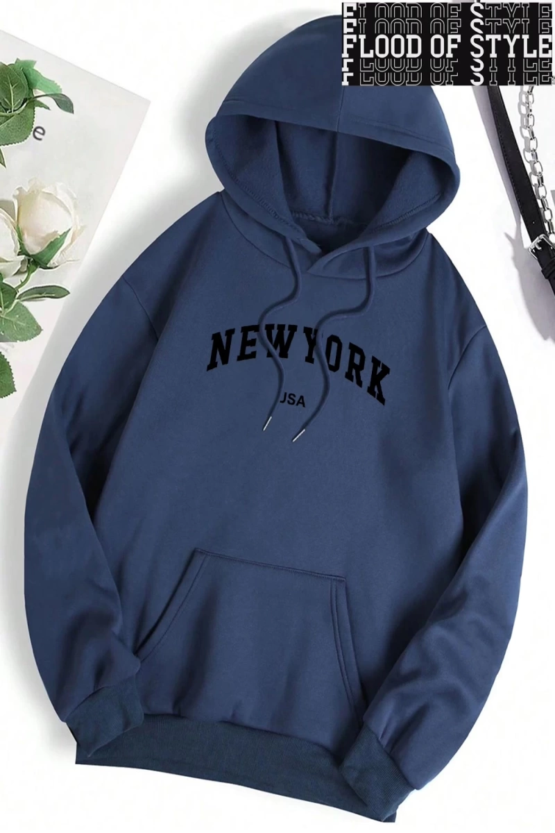 Hip Hop Harajuku Vintage Tarzı  New York abd şehir mektup Gri