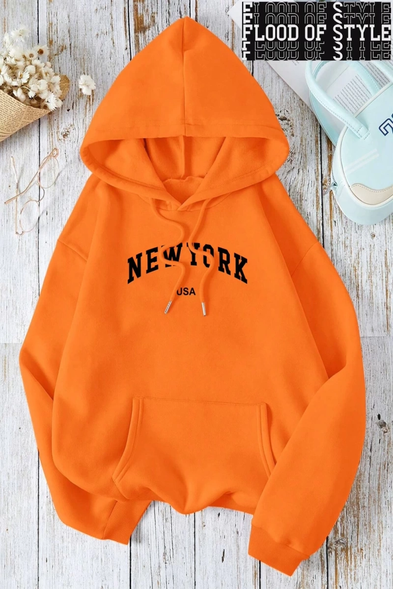 Hip Hop Harajuku Vintage Tarzı  New York abd şehir mektup Gri