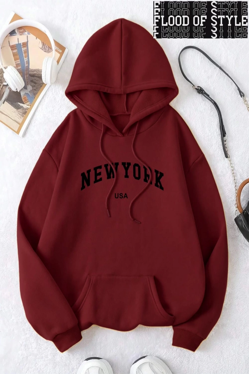 Hip Hop Harajuku Vintage Tarzı  New York abd şehir mektup Gri