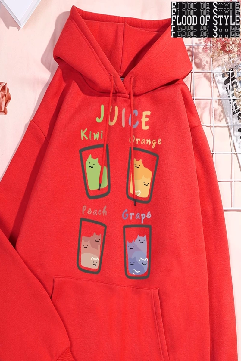 Hip Hop Harajuku Vintage Tarzı  Suyu meyve kupası kedi Gri
