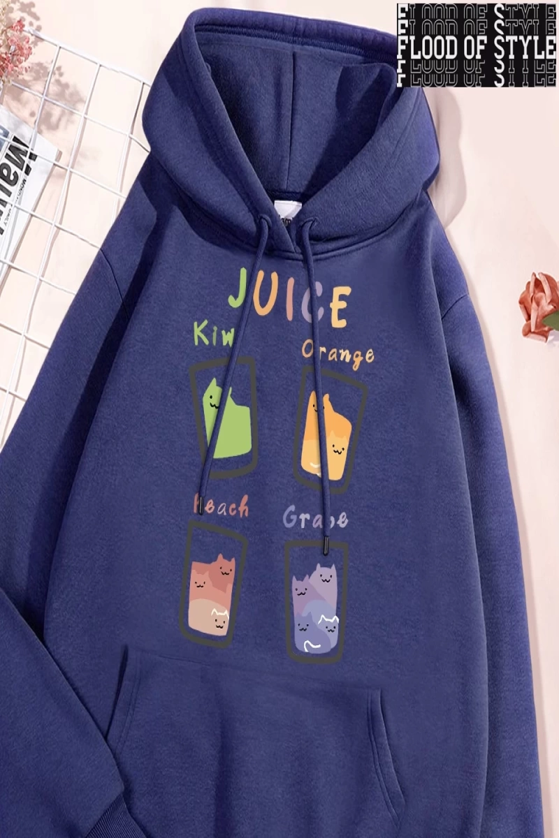 Hip Hop Harajuku Vintage Tarzı  Suyu meyve kupası kedi Gri