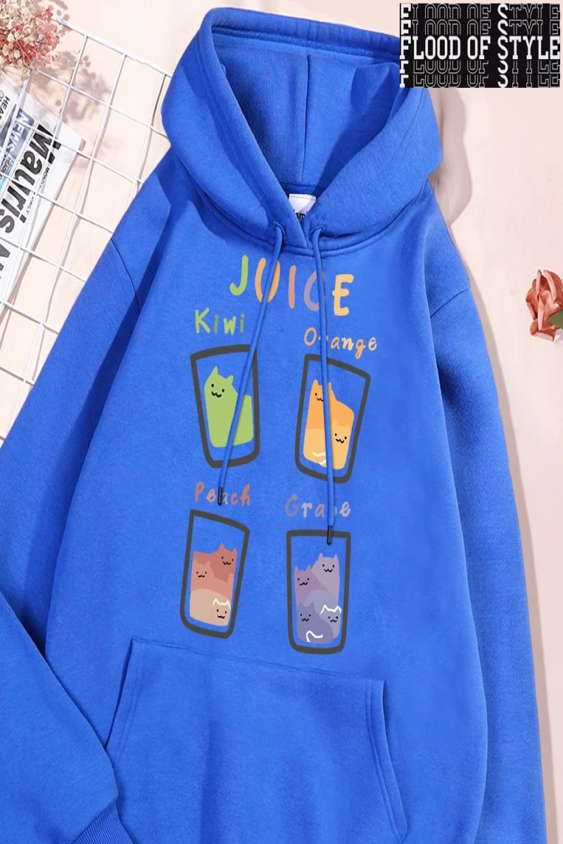 Hip Hop Harajuku Vintage Tarzı  Suyu meyve kupası kedi Gri