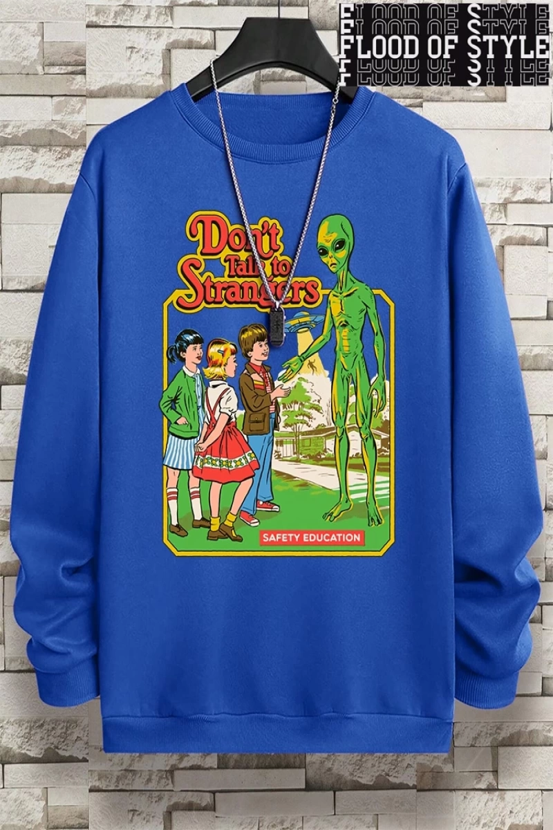 Hip Hop Harajuku Vintage Tarzı  Yabancılarla konuşma komik Gri