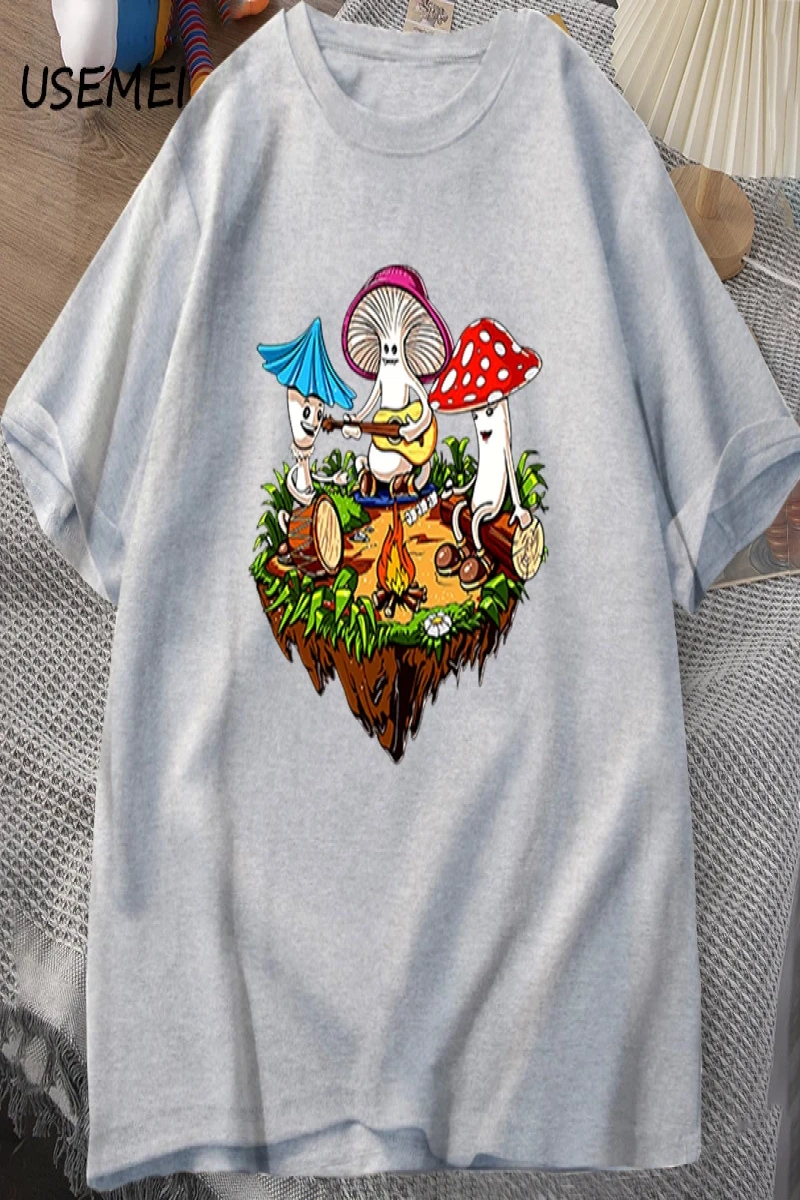 Hippi Sihirli Mantar Tshirt Komik Grafik T Shirt Streetweed 90s erkek T-shirt Adam Hippi Pamu 2954