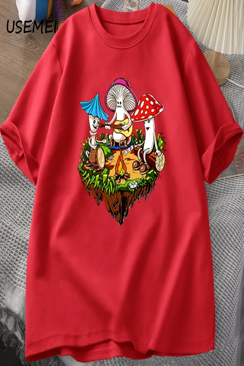 Hippi Sihirli Mantar Tshirt Komik Grafik T Shirt Streetweed 90s erkek T-shirt Adam Hippi Pamu 2954