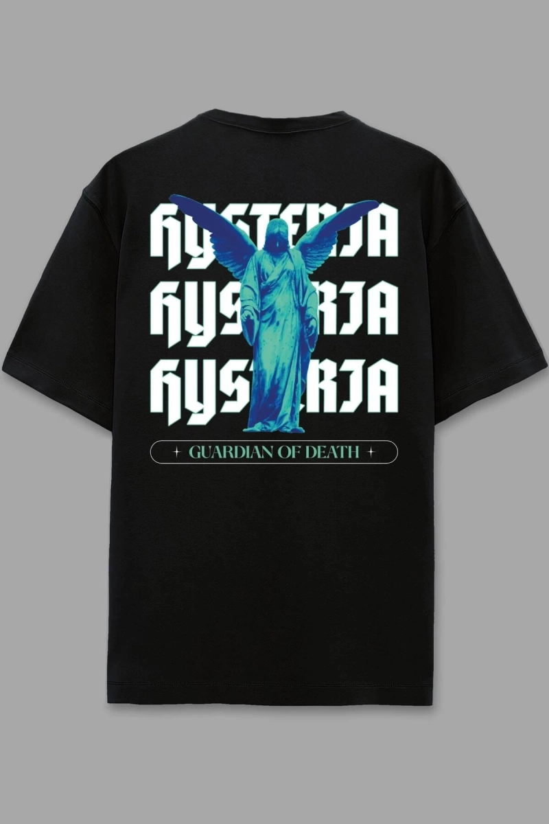 Histeria Siyah Oversize Unisex T-shirt