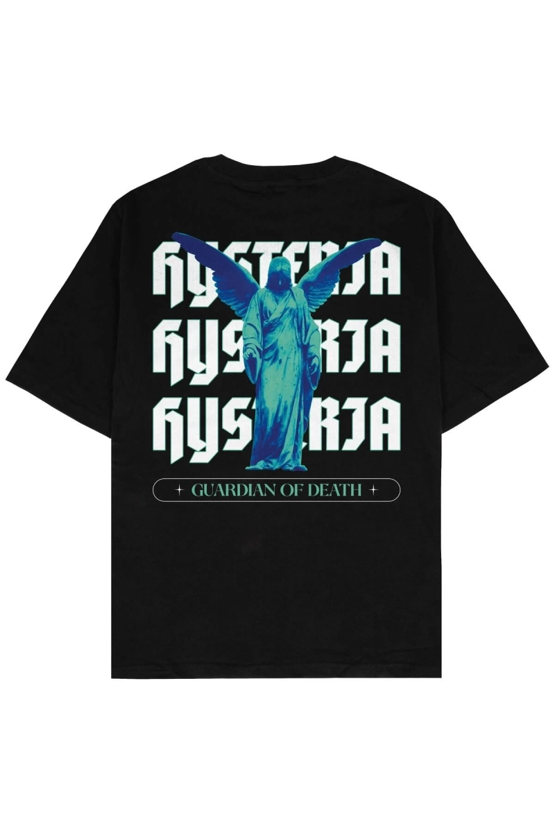 Histeria Siyah Oversize Unisex T-shirt