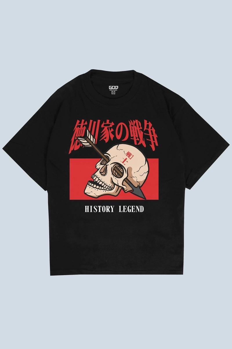 History Legend Siyah Oversize Unisex T-shirt