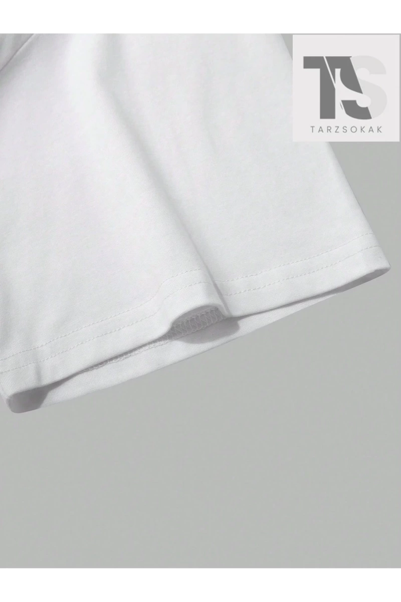 Homme Erkek Sırt Baskılı Düşük Omuz T-shirt