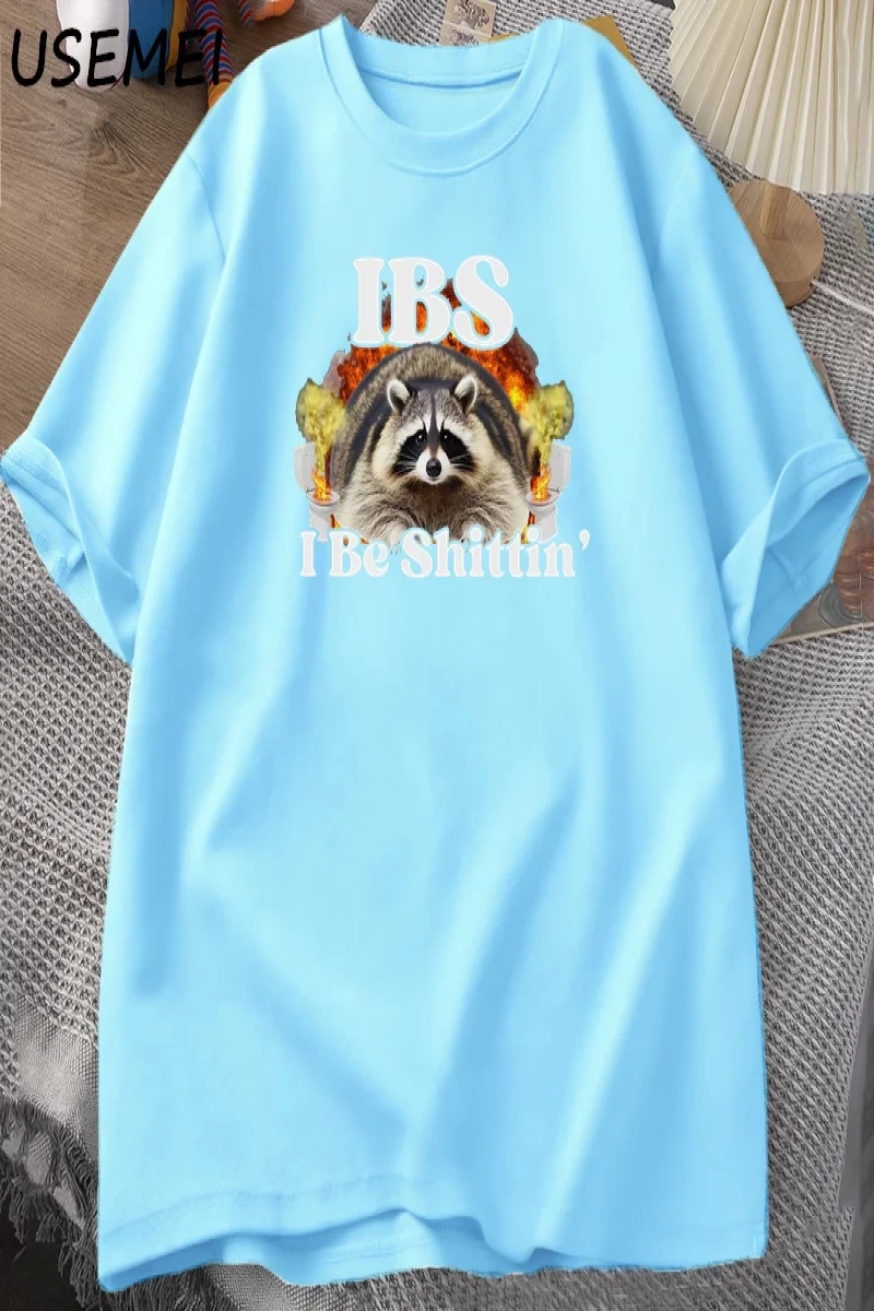 IBS Ben Shittin Rakun TErkekler Karın Ağrısı Survivor T-shirt erkek Kısa Kollu T-shir 3012