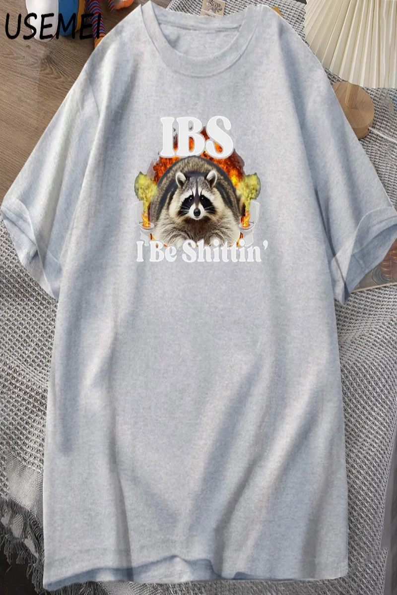 IBS Ben Shittin Rakun TErkekler Karın Ağrısı Survivor T-shirt erkek Kısa Kollu T-shir 3012