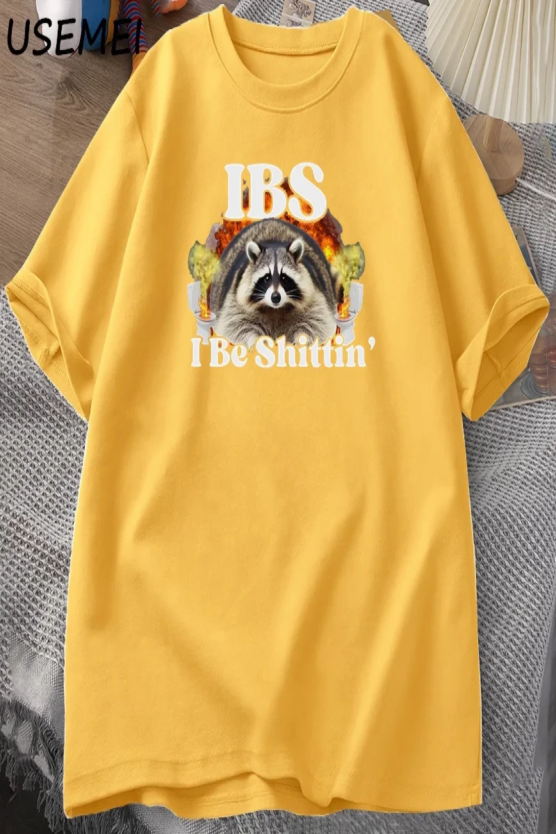 IBS Ben Shittin Rakun TErkekler Karın Ağrısı Survivor T-shirt erkek Kısa Kollu T-shir 3012