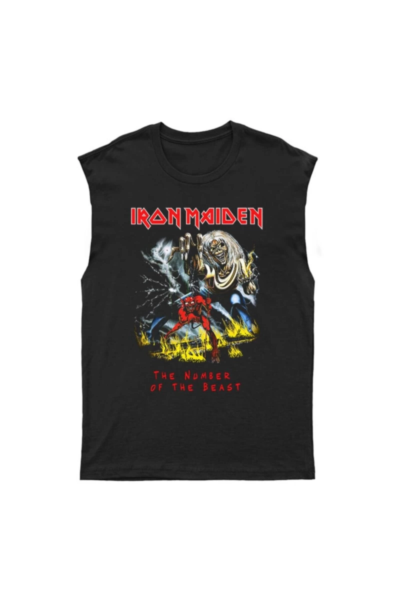 Iron Maiden - Iron Maiden Kesik Kol Tişört Kolsuz T-shirt Bkt5310